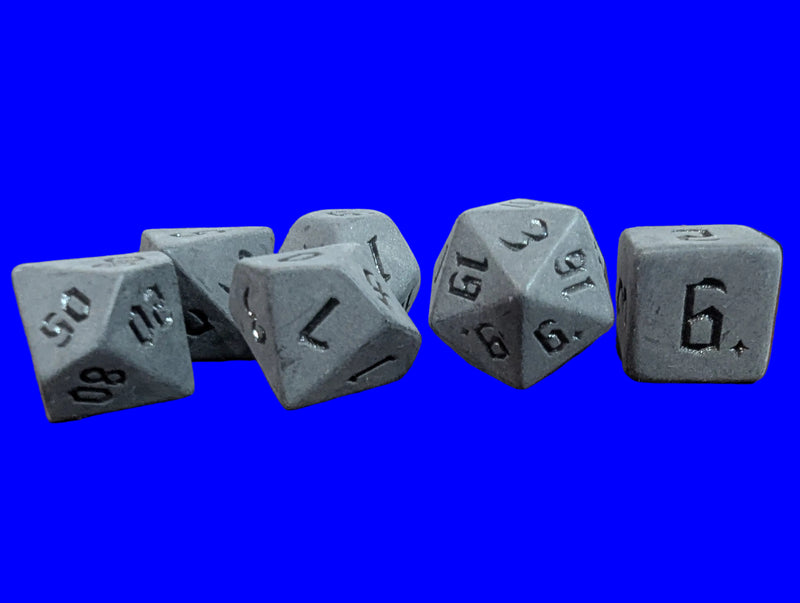 Concrete Gray – Matte Finished Dice | 7-Dice RPG Set