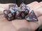 Chessex POD Set : Red & Blue with Grey numbers 7-Dice Set