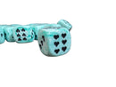 Chessex Ice Cream Mint Green D6 Dice – 16mm Rounded – Black Heart Pips – OOP & Very Rare