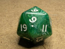 Chessex Rainbow Pearl Peridot/white d20 – Rare Single Die
