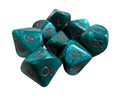 earl Green w/Red Ankh D10 Dice Numbered 2-10 w/Ankh on one side (sold per piece)