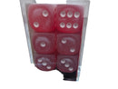 RARE OOP Chessex Frosted™ Red/White 16mm d6 Dice Block – 12 Dice Set LE406