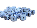 Chessex Ice Cream Light Blue D6 Dice – 16mm Rounded – Black Heart Pips – Rare OOP – Sold Individually