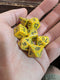 Chessex POD Set : Yellow with Black numbers 7-Dice Set