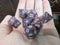 Chessex POD Set : Red & Blue with Grey numbers 7-Dice Set
