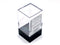 Empty Crystal Display Box (S) Clear w/Black Lid {1.75"x 1.25"x 1.25"} (44.5 mm x 31.75 mm x 31.75 mm) Used for Metallic 16mm d6 Pair