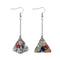 Red/Blue Dice Earrings: D4 Dice w/Colorful Inclusion Nerdy RPG Jewelry