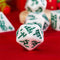 White Christmas Dice w/Green Presents Trees Snowman Holiday Festive