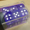 Borealis Purple/white 16mm d6 Dice Block (12 Dice) New Glitter non-Luminary