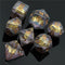 Glitter Mini Gearwheel Dice 7-Dice Dungeons and Dragons RPG