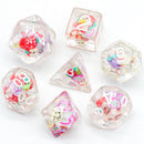 Fruit Salad Dice  7-Dice Set Resin Dungeons and Dragons Dice (Multiple inclusions)