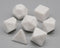 White Opaque (unink) 7-Dice Set of Polyhedral Dice for DND, RPG