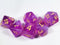 Milky 7-Dice Set Translucent w/Swirls and Gold Numbers by HDdice Red, Yellow, Green, Blue, and Purple