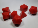 Red Blank 7-Dice Set d4, d6, d8, d10, d12, d20 for Customization Ready DIY Bescon