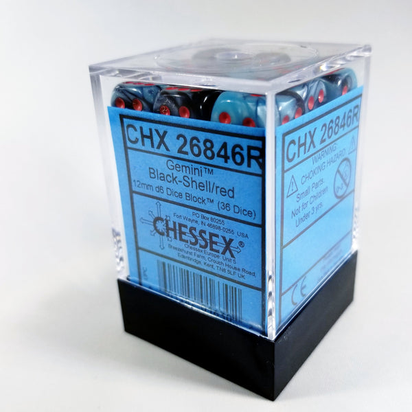 Limited Edition Chessex Gemini Black-Shell/red Dice 12mm