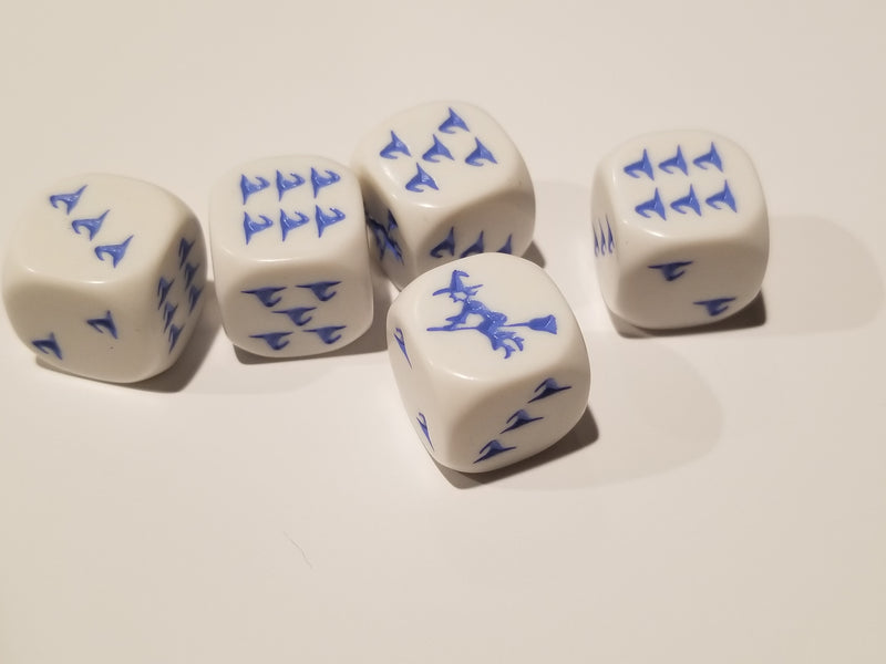 Blue Witch and Witch Hats Dice Custom 16mm