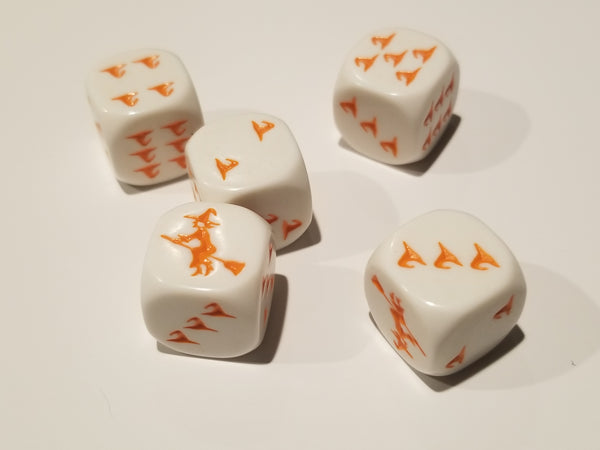 Orange Witch and Witch Hats Dice Custom