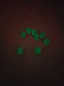 Green Glow in the Dark Blank d6 16mm Dice DIY (sold per die)