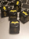 Yellow Bat Black Dice 6 Sided 16mm (Custom Printed)