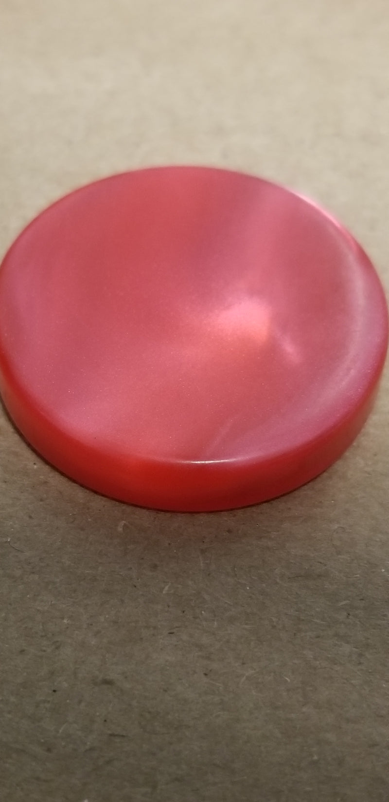 Red Backgammon Checker Pearl Effect (28mm x 7mm) [sold per chip]