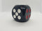 Opaque Black 50mm d6 with White Pips Jumbo Pipped Dice