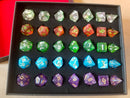 (Acrylic) 7-Dice Sets Gift Box | 5 Sets, Different Colors, Dungeons & Dragons Dice