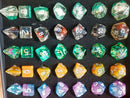 (Resin) 7-Dice Sets Gift Box | 5 Sets, Different Colors, Dungeons & Dragons Dice