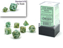 Marble Mini-Polyhedral Green/dark green 7-Die Set (Mini Poly Release 1)