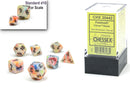 Festive® Mini-Polyhedral Circus™/black 7-Die set (Mini Poly Release 1)