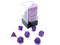 Borealis® Mini-Polyhedral Royal Purple/gold Luminary™ 7-Die Set (Mini Poly Release 1)