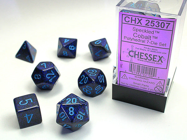 Speckled® Polyhedral Cobalt™ 7-Die Set Dnd Dice Set CHX25307 Blue/Black