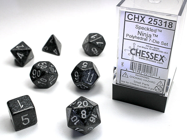 Speckled® Polyhedral Ninja™ 7-Die Set Dnd Dice Set CHX25318 Grey/Black