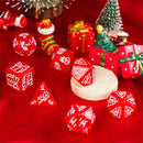 Red Christmas Dice w/White Presents Trees Snowman Holiday Festive