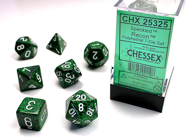 Speckled® Polyhedral Recon™ 7-Die Set Dnd Dice Set CHX25325 Green/Black