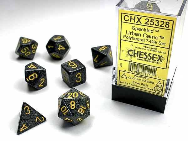 Speckled® Polyhedral Urban Camo™ 7-Die Set Dnd Dice Set CHX25328 Grey/Black