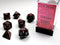 Speckled® Polyhedral Silver Volcano™ 7-Die Set Dnd Dice Set CHX25344 Red/Black