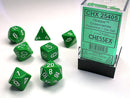 Opaque Polyhedral Green/white 7-Die Set Dnd Dice Set