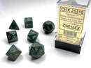 Opaque Polyhedral Dusty Green/copper 7-Die Set Dnd Dice Set CHX25415