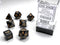 Opaque Polyhedral Black/gold 7-Die Set Dnd Dice Set