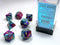 Gemini® Mini-Polyhedral Purple-Teal/gold 7-Die Set (Mini Poly Release 2)