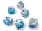 Gemini® Polyhedral Pearl Turquoise-White/blue Luminary™ 7-Die Set /16mm/12mm