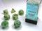 Marble Polyhedral Green/dark green 7-Die Set RPG DND