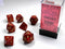Scarab® Polyhedral Scarlet™/gold 7-Die Set RPG DND
