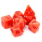 Satan's Pain 7-Dice Set Red & Light Red w/Red Numbers Dnd Dice Set