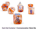 Borealis® Polyhedral Rose Gold/light blue Luminary™ 7-Die Set