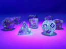 Borealis® Polyhedral Rose Gold/light blue Luminary™ 7-Die Set