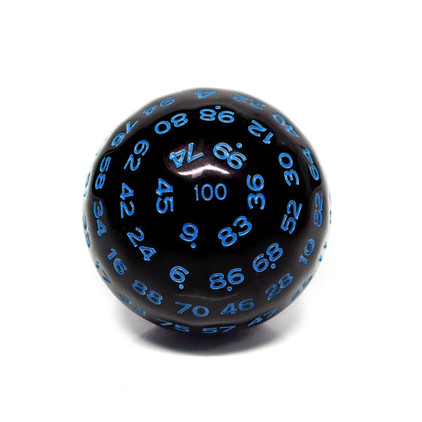 D100-Black Opaque w/Blue Numbers