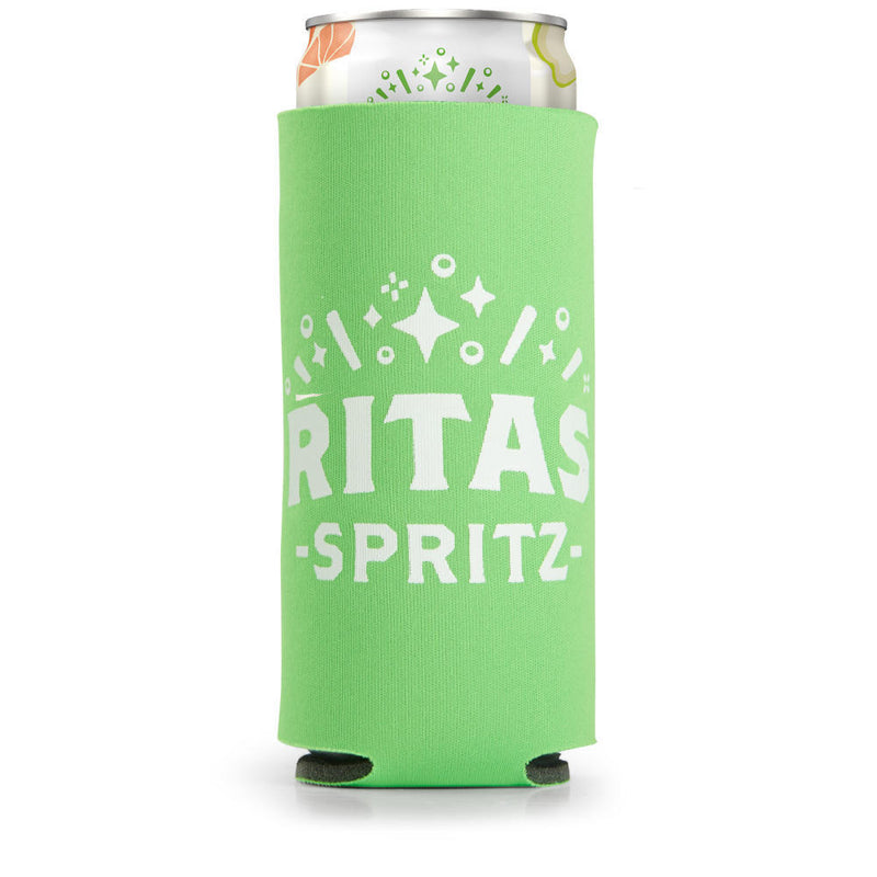 Green RITAS SLIM CAN COOLIE 12oz Koozie Fits Aluminum Can Coozie