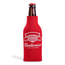 Budweiser Bottle Coolie Beer Cooler Fits 12 oz Bottle Can Zip-Can