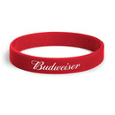Budweiser Wristband Red Silicone Band w/ White Lettering Anheuser-Busch Product